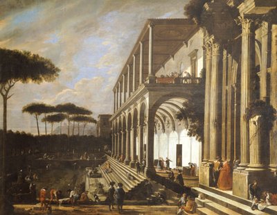 Feest in Villa van Poggioreale door Viviano Codazzi