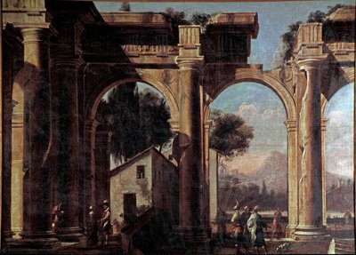 Landschap met ruïnes door Viviano Codazzi