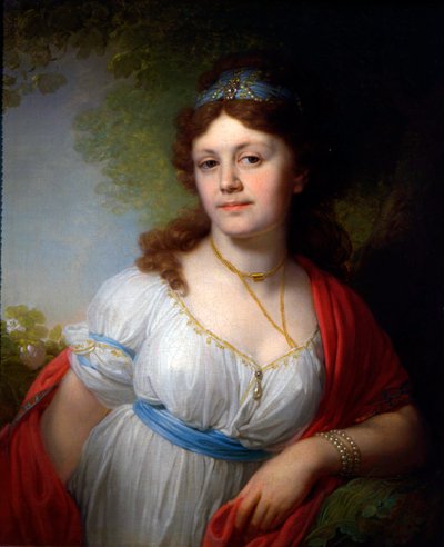 Portret van Elisabeth Temkina, 1798 door Vladimir Borovikovsky