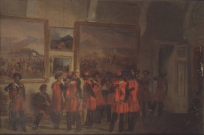Tsaren lijfwacht van Kozakken in het Winterpaleis door Vladimir Dmitrievich Sverchkov