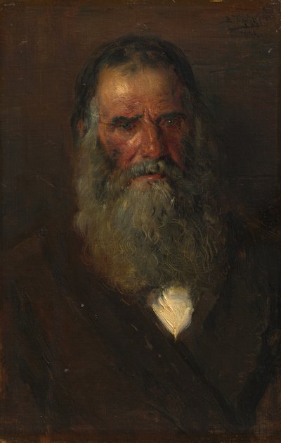 Studie van het hoofd van een oude man door Vladimir Egorovic Makovskij