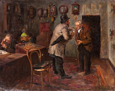 Bij de Juwelier, 1917 door Vladimir Egorovic Makovsky