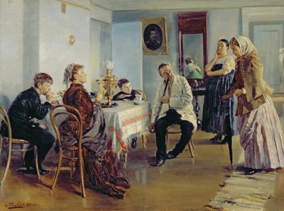 Het Inhuren van een Dienstmeid, 1891-92 door Vladimir Egorovic Makovsky
