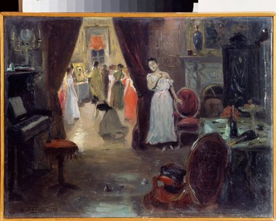 De zegen van een bordeel door Vladimir Egorovic Makovsky