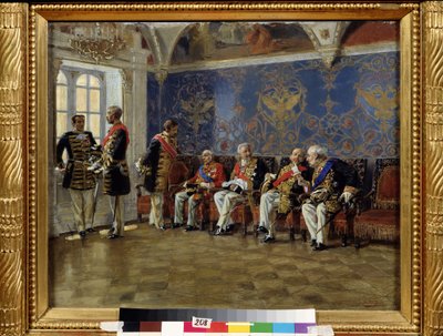 Wachten op een audiëntie door Vladimir Egorovic Makovsky
