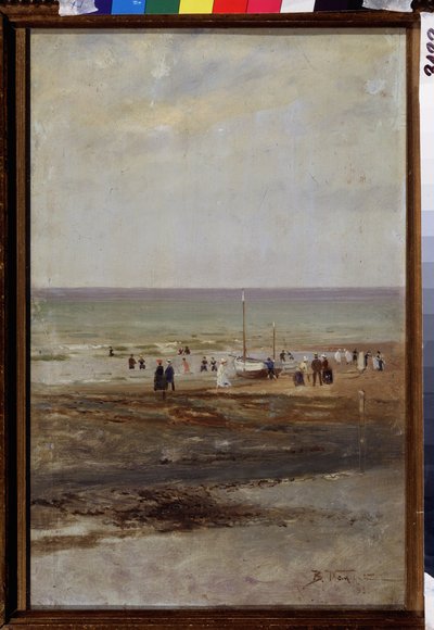 Op het strand door Vladimir Egorovic Makovsky