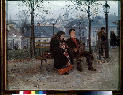 Op de boulevard door Vladimir Egorovic Makovsky