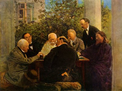Het kaartspel door Vladimir Egorovic Makovsky