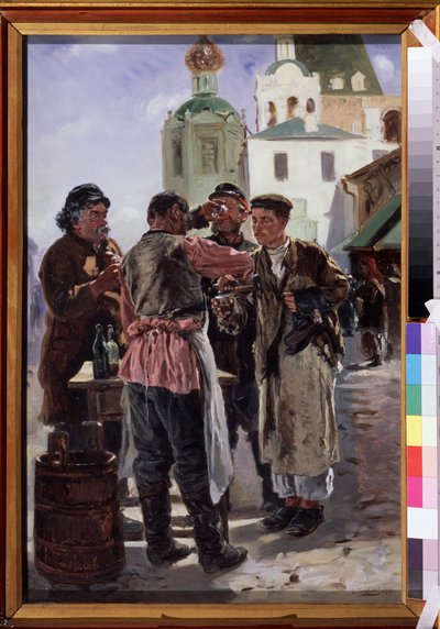 Kvass-verkoper door Vladimir Egorovic Makovsky