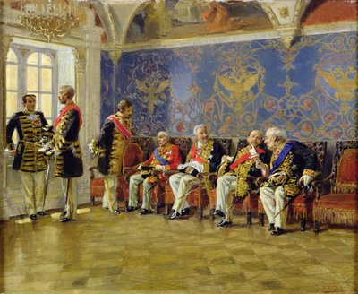 Wachten op een audiëntie, 1904 door Vladimir Egorovic Makovsky