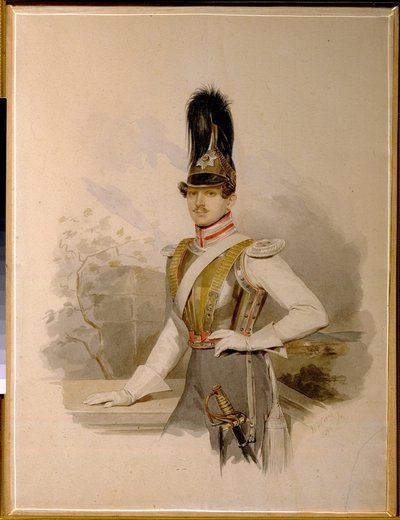 Portret van graaf Valentin Grigoryevich Stroganov door Vladimir Ivanovich Hau