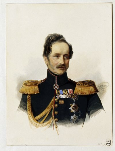 Portret van prins Alexey Fyodorovich Orlov door Vladimir Ivanovich Hau