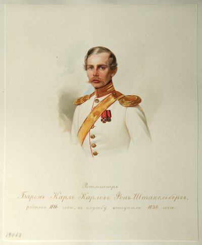 Portret van baron Karl Karlovich von Stackelberg door Vladimir Ivanovich Hau