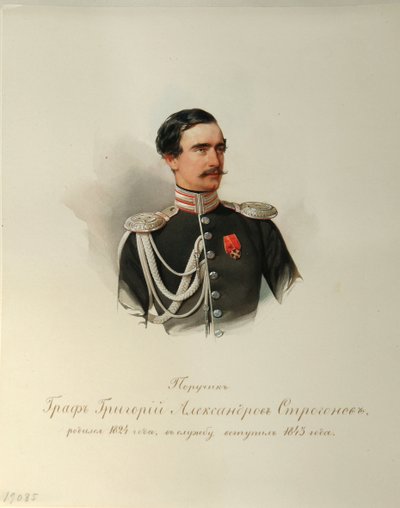 Portret van graaf Grigori Alexandrovich Stroganov (1824-1878) door Vladimir Ivanovich Hau