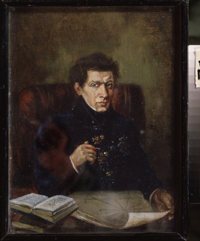 Portret van de wiskundige Nikolai Lobachevski door Vladimir Lochevski Perelman