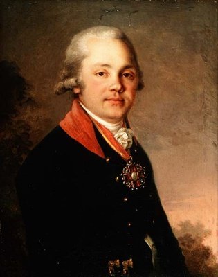 Portret van Alexander Dmitrievich Arseniev (1766-1823) door Vladimir Lukich Borovikovsky