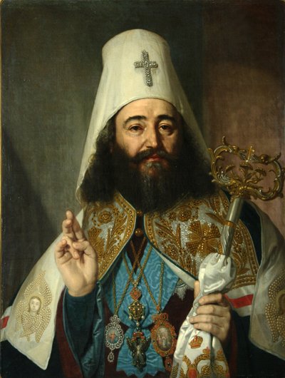 Portret van Catholicos-Patriarch van Heel Georgië Anton II 1788-1811, 1811 door Vladimir Lukich Borovikovsky