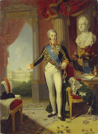 Portret van Graaf Nikolai Petrovich Sheremetev 1751-1809, 1819 door Vladimir Lukich Borovikovsky