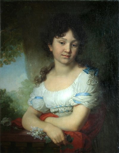 Portret van gravin Maria Alexeyevna Orlova-Denisova, 1801 door Vladimir Lukich Borovikovsky