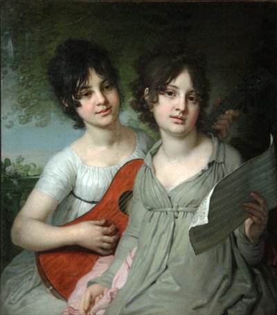 Portret van Gravin Anna Gagarina en Varvara Gagarina, 1802 door Vladimir Lukich Borovikovsky