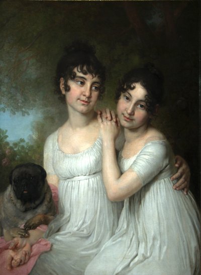 Portret van gravinnen E.A. en A.A. Kurakin, 1802 door Vladimir Lukich Borovikovsky