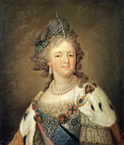 Portret van keizerin Maria Fyodorovna (1759-1828) door Vladimir Lukich Borovikovsky