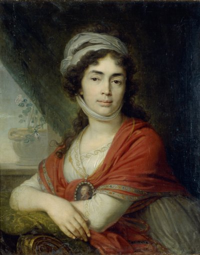 Portret van Maria Marfa Dmitrievna Dunina, geboren Norova, 1799 door Vladimir Lukich Borovikovsky