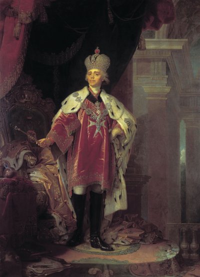 Portret van Paul I, 1800 door Vladimir Lukich Borovikovsky