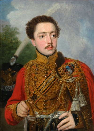 Portret van Pavel Semyonovich Masyukov, 1817 door Vladimir Lukich Borovikovsky