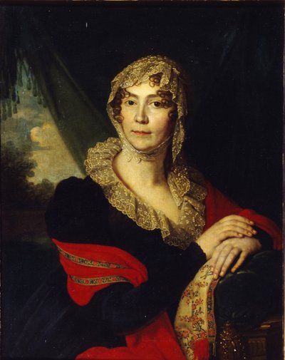 Portret van prinses Natalia Alexandrovna von Buxhoeveden, née Alexeyeva, 1790s door Vladimir Lukich Borovikovsky