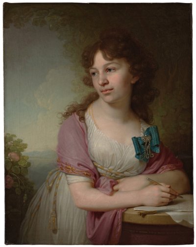 Portret van prinses Yekaterina Alexeyevna Dolgorukova 1781-1860, geboren gravin Vasilyeva, 1798 door Vladimir Lukich Borovikovsky