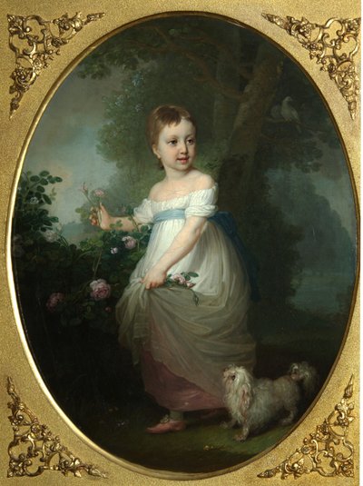 Portret van Yelena Naryshkina als kind, begin 1790s door Vladimir Lukich Borovikovsky