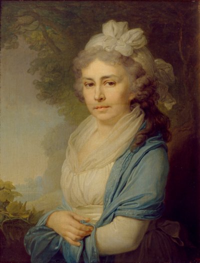 Portret van Yelizaveta Ivanovna Neklyudova 1773-1796, geboren Levashova, 1798 door Vladimir Lukich Borovikovsky