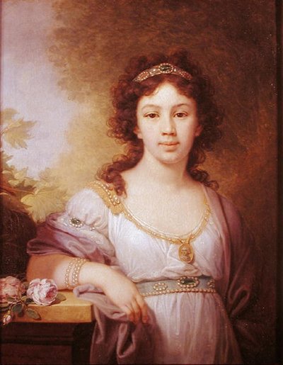 Portret van een lid van de Chidbov-familie door Vladimir Lukich Borovikovsky