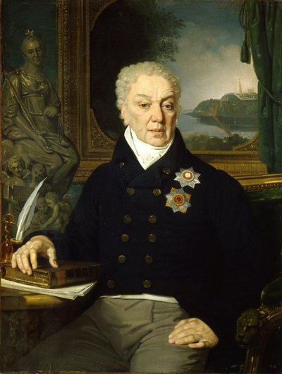 Portret van de staatssecretaris Dmitri Prokofievich Troshchinsky 1754-1829, 1819 door Vladimir Lukich Borovikovsky