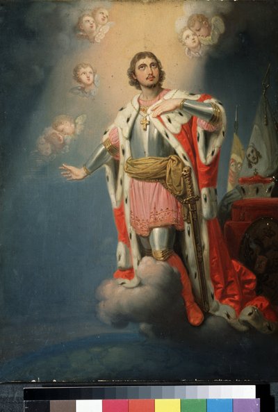 Afbeelding van de nationale held Alexander van de Neva (of Alexander Nevski) (1220-1263) prins van Novgorod door Vladimir Lukich Borovikovsky