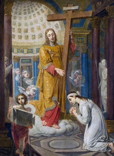 De verschijning van Christus met het kruis aan Ekaterina Filippovna Tatarinova door Vladimir Lukich Borovikovsky
