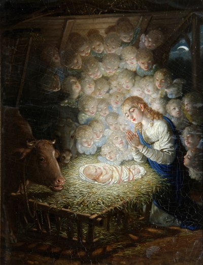 De Geboorte van Christus De Heilige Nacht door Vladimir Lukich Borovikovsky