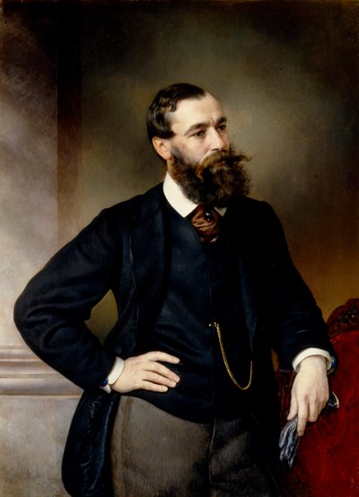 Portret van de jurist en politiek filosoof Boris Nikolajevitsj Tsjitsjerin, Eind 19e eeuw door Vladimir Ossipovitch Sherwood