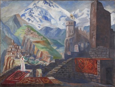 Toneelontwerp voor de opera Béla door A. Alexandrov, 1946 door Vladimir Vladimirovich Dmitriyev