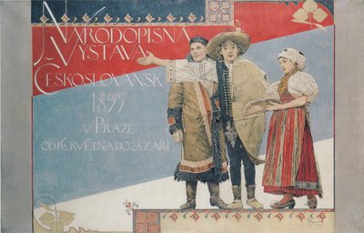 Poster voor de Etnografische Tentoonstelling, 1894 door Vojtech Hynais