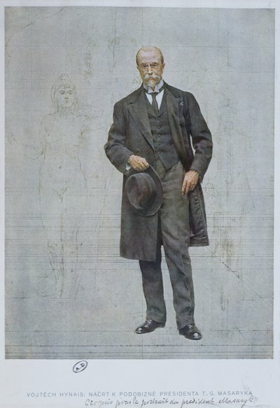 Thomas Garrigue Masaryk (1850-1937) door Vojtech Hynais