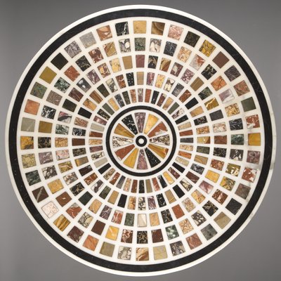 Neoklassieke tafel met specimen marmeren blad door Voss Voss