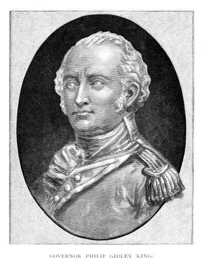 Kapitein Philip Gidley King, Britse marineofficier en derde gouverneur van Nieuw-Zuid-Wales door WA Hirschmann