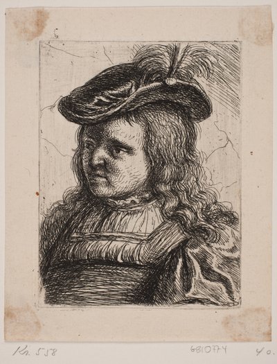 Borstbeeld van een jongen door W.A. Müller
