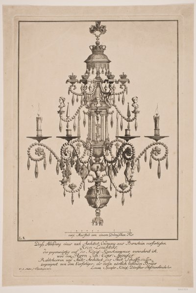 Een kroonluchter door W.A. Müller
