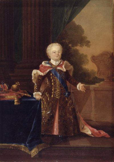 Ivan III of Ivan VI Antonovich. Volledig portret door W.A. Müller