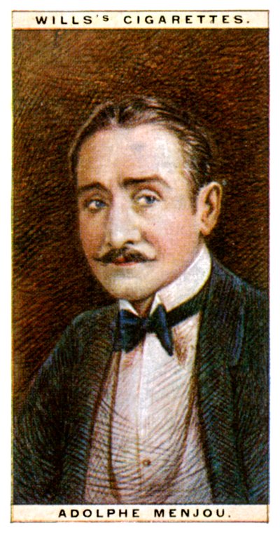 Adolphe Menjou 1890-1963, Amerikaanse acteur, 1928 door WD and HO Wills