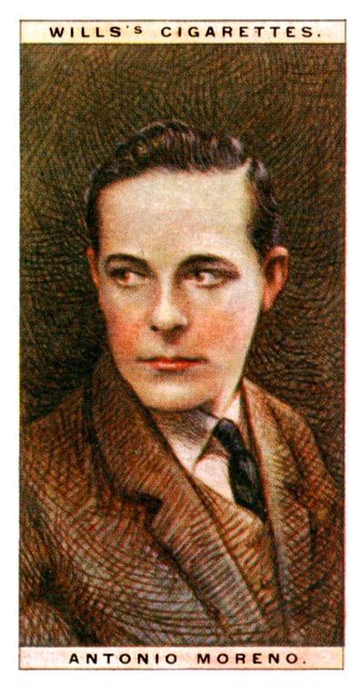 Antonio Moreno 1887-1967, Spaanse acteur, 1928 door WD and HO Wills