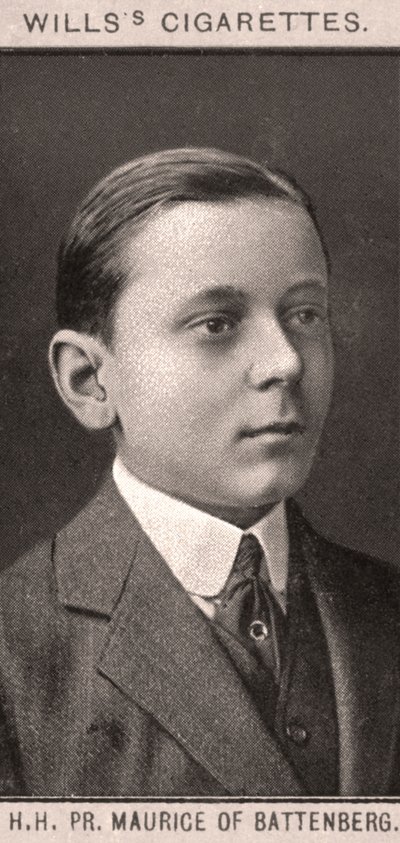Z.H. Prins Maurice van Battenberg, 1908 door WD and HO Wills